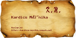 Kardics Mónika névjegykártya