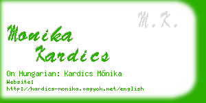 monika kardics business card
